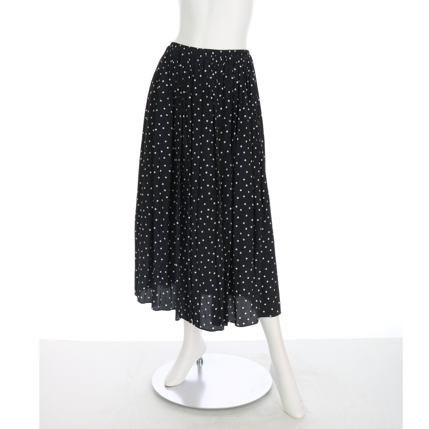 ドット柄ギャザースカート