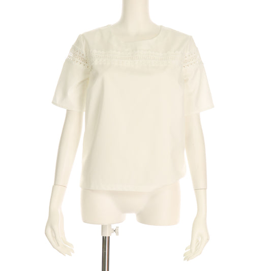 レース切り替えデザインブラウス