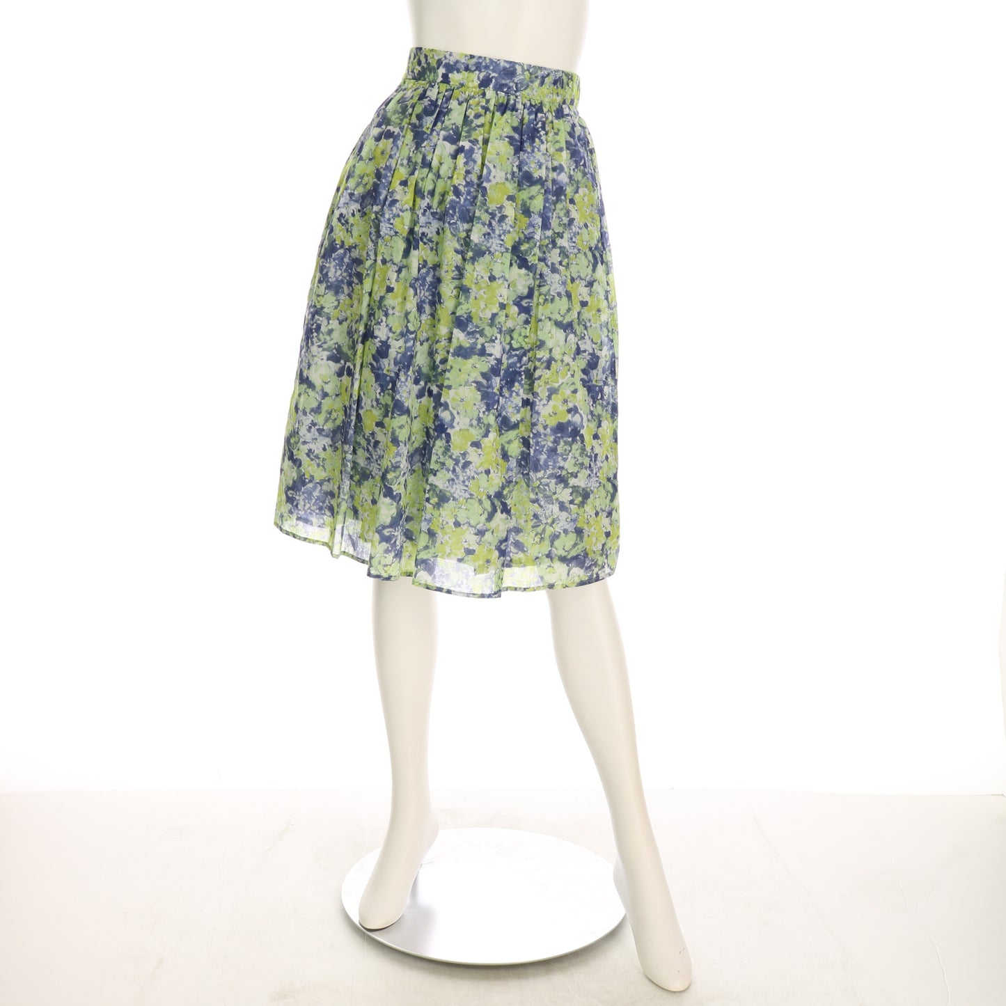 ぼかしフラワープリントフレアスカート