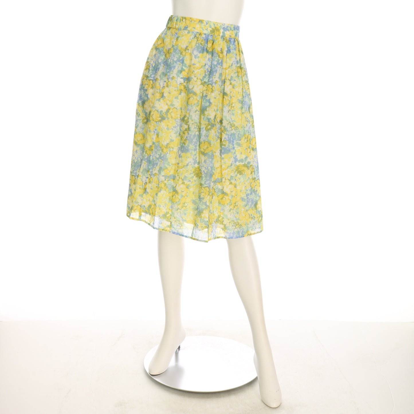 ぼかしフラワープリントフレアスカート