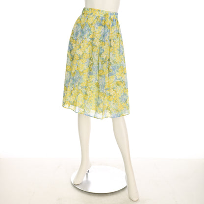 ぼかしフラワープリントフレアスカート