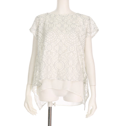 総レースレイヤードブラウス