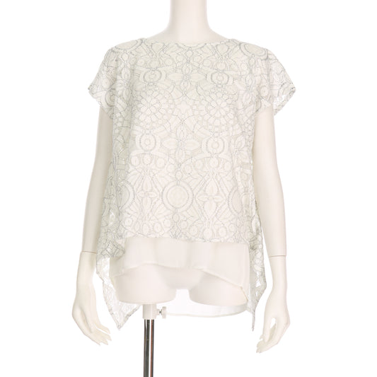 総レースレイヤードブラウス