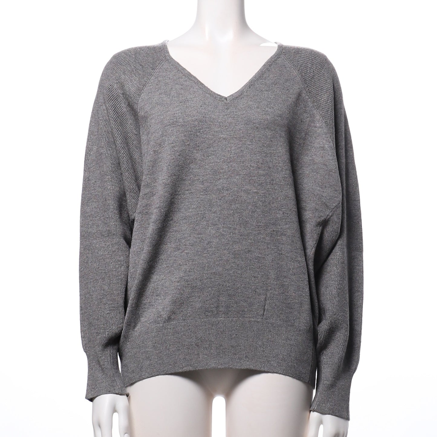 ラメ混Vネックニット