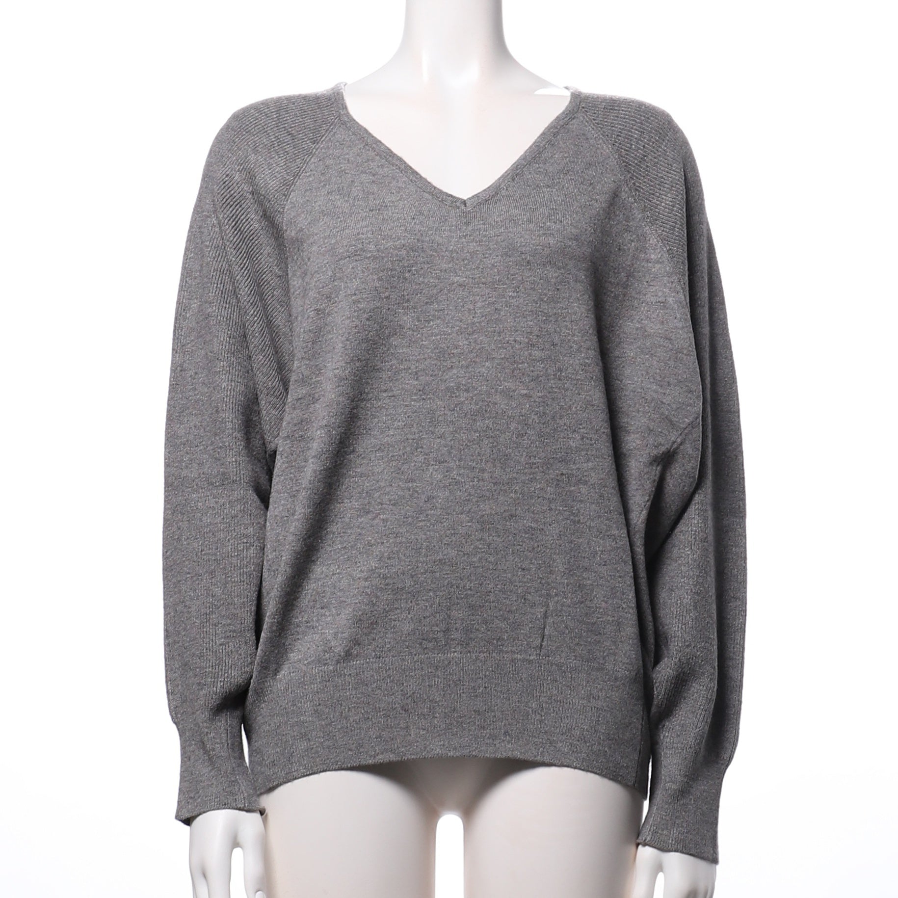 ラメ混Vネックニット