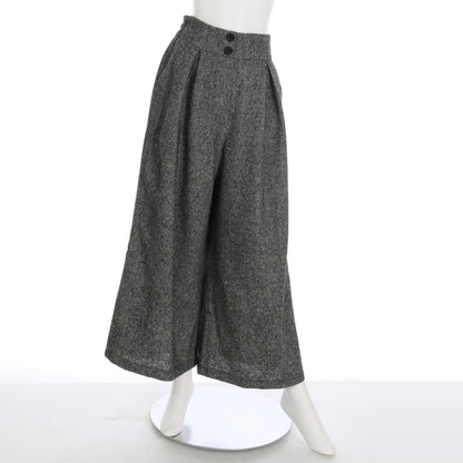 ツイードハイウエストワイドパンツ