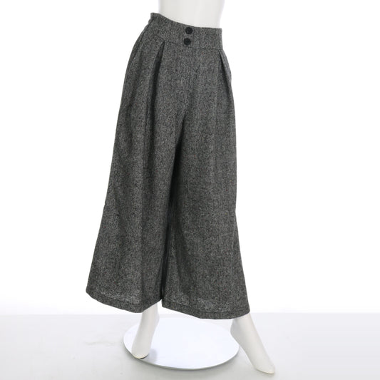 ツイードハイウエストワイドパンツ