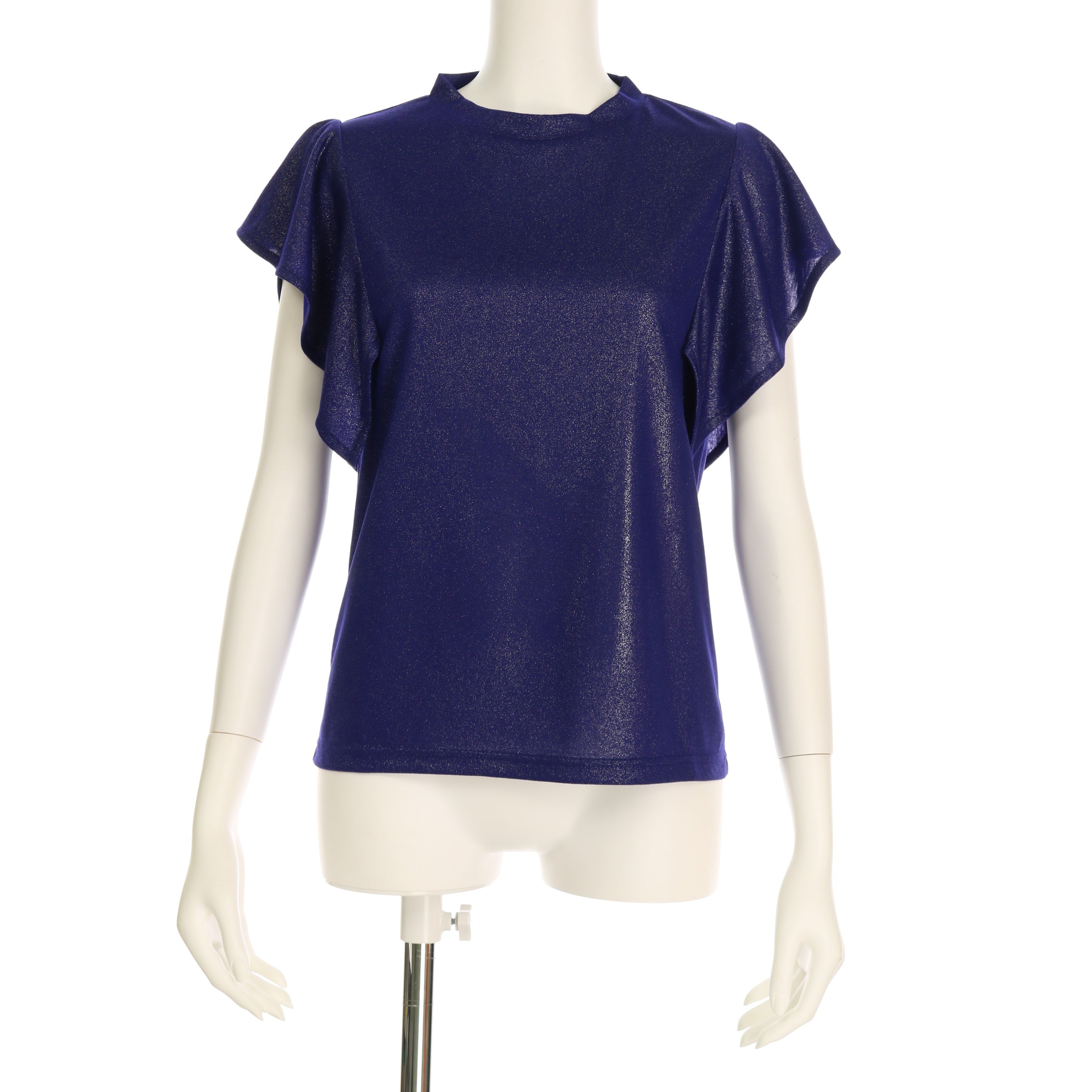 ラメ入りハンカチーフスリーブカットソー