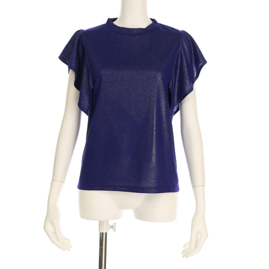 ラメ入りハンカチーフスリーブカットソー