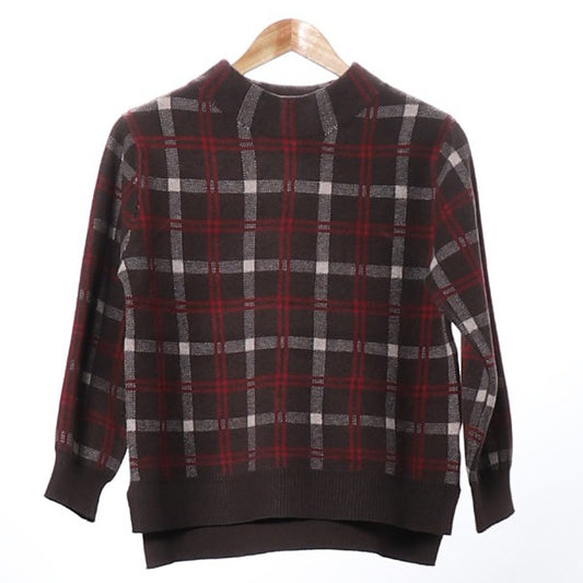 チェック柄ニット