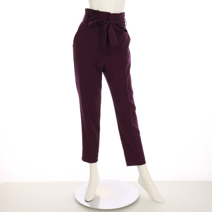 ハイウエストリボンベルトテーパードパンツ
