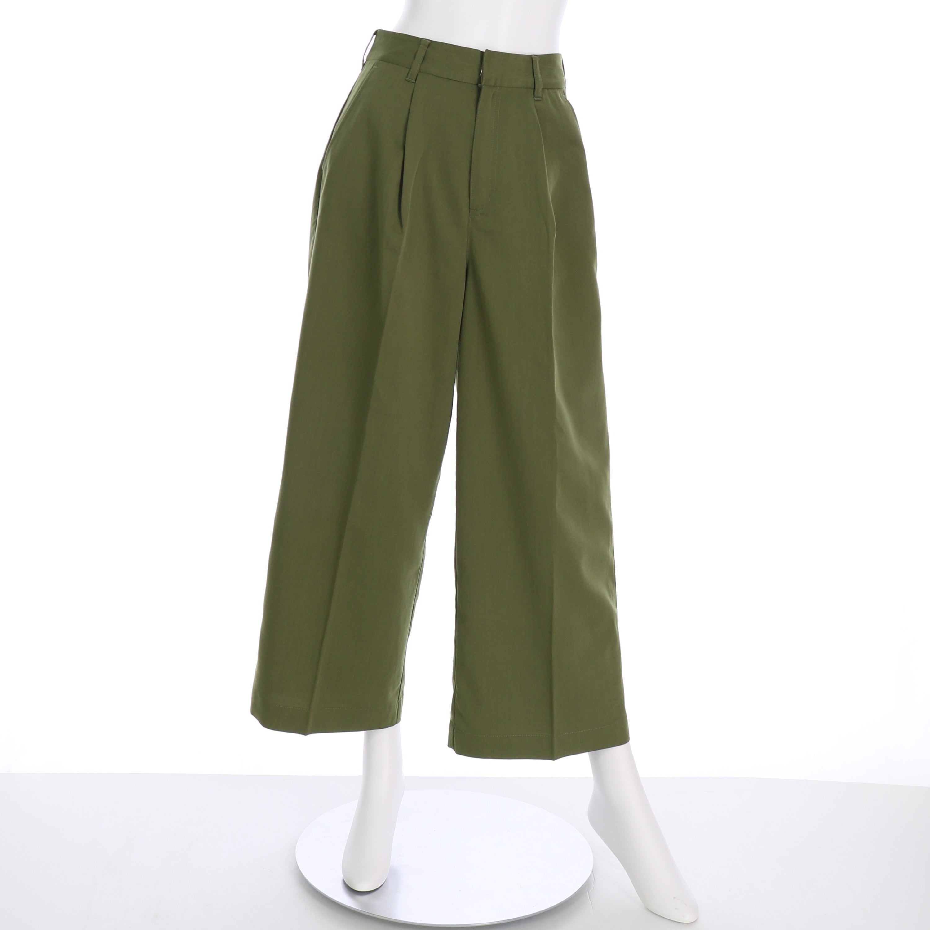 ベルトループ付きワイドシルエットパンツ