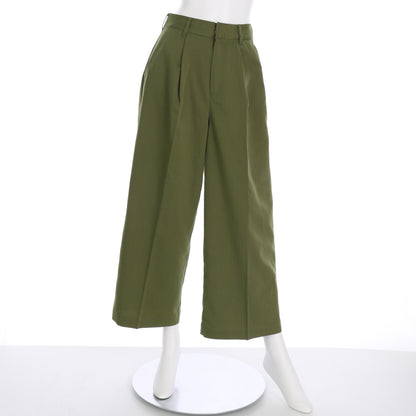 ベルトループ付きワイドシルエットパンツ