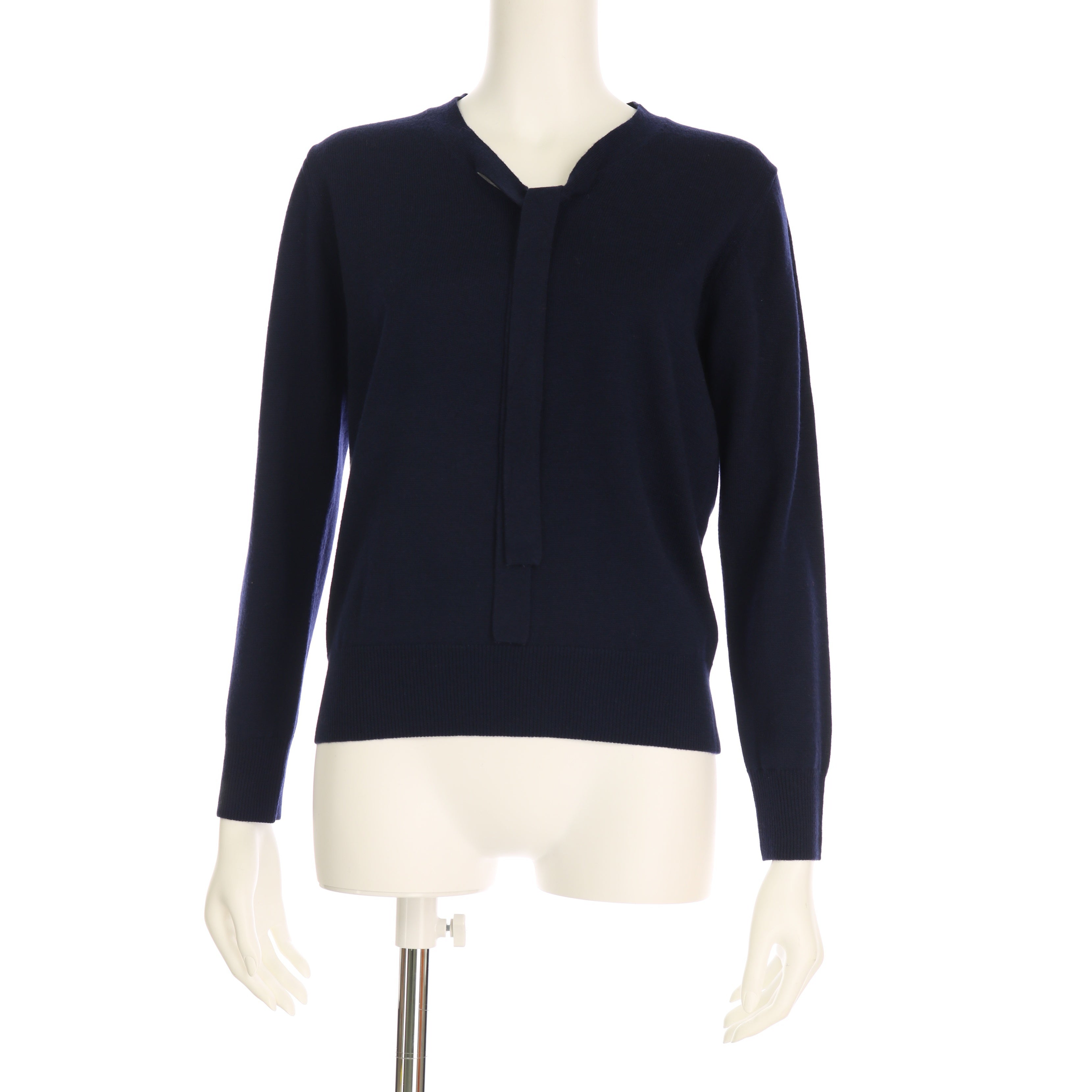 ボウタイデザインニットプルオーバー