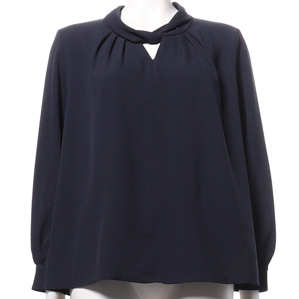 首元ねじりデザインブラウス