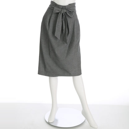 共布リボンベルト付きセミタイトスカート