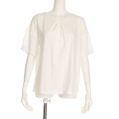 袖異素材切り替えカットソー