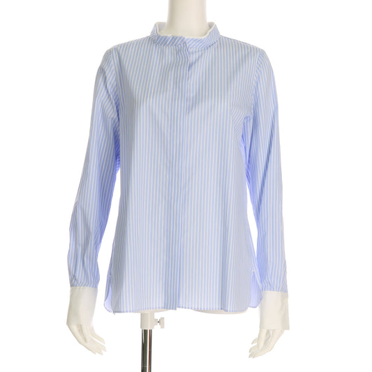 スタンドカラーストライプシャツ