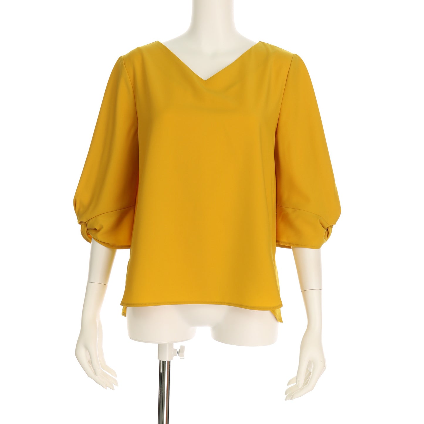 バルーンスリーブVネックブラウス