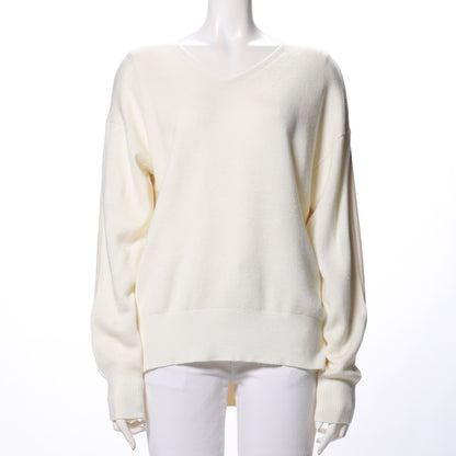 前後差ドロップショルダーVネックニット