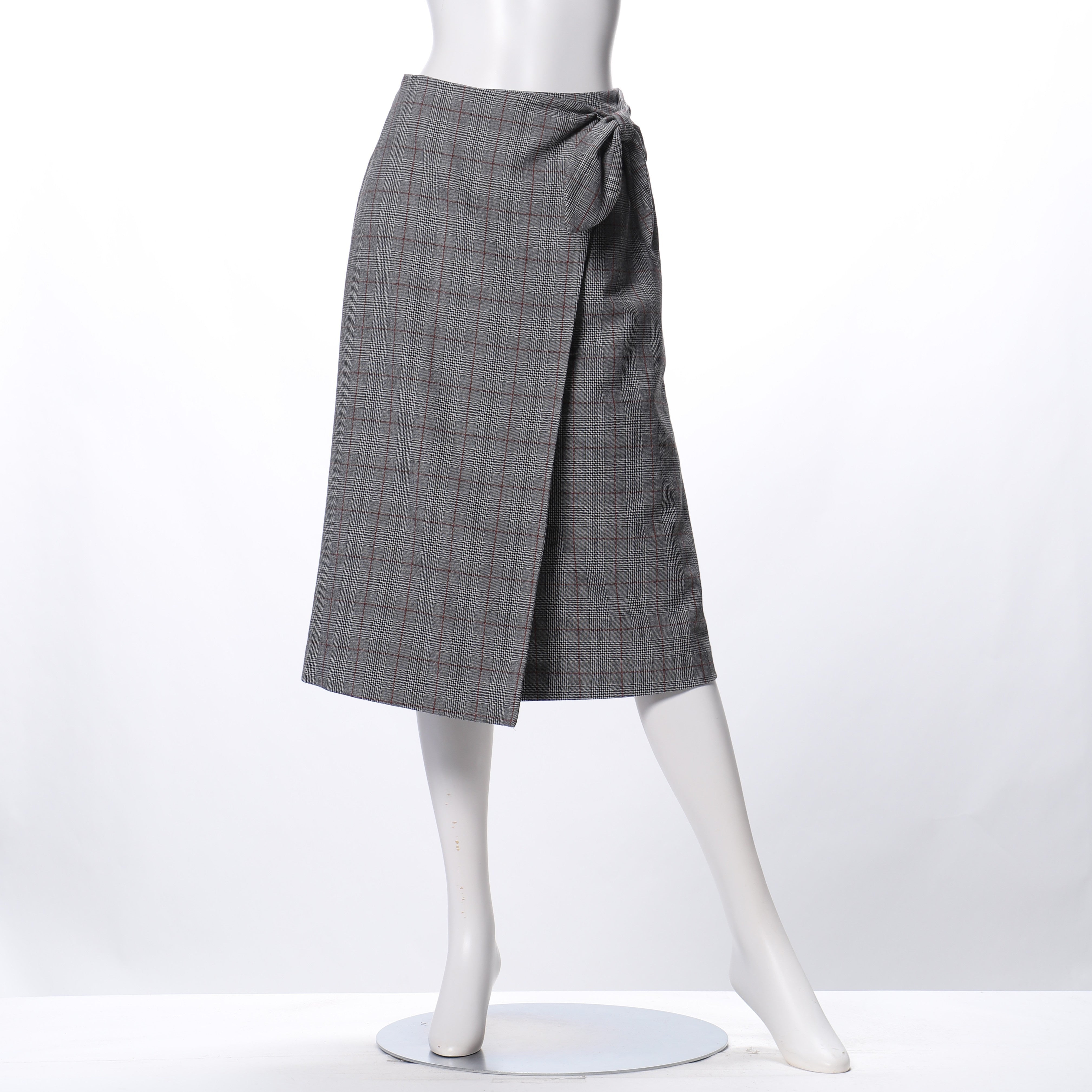 ウエストリボンラップ風スカート