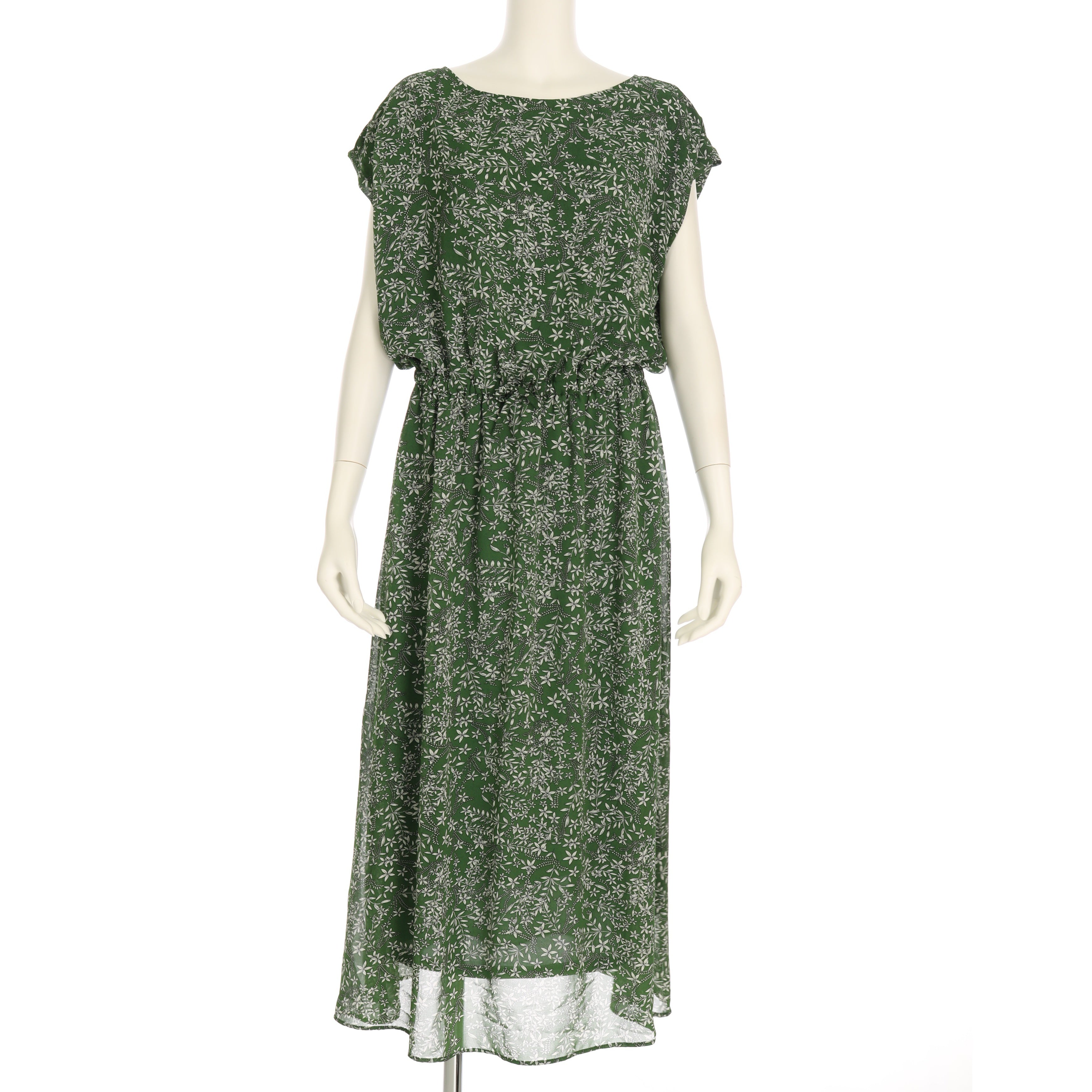 細かな花柄ワンピース