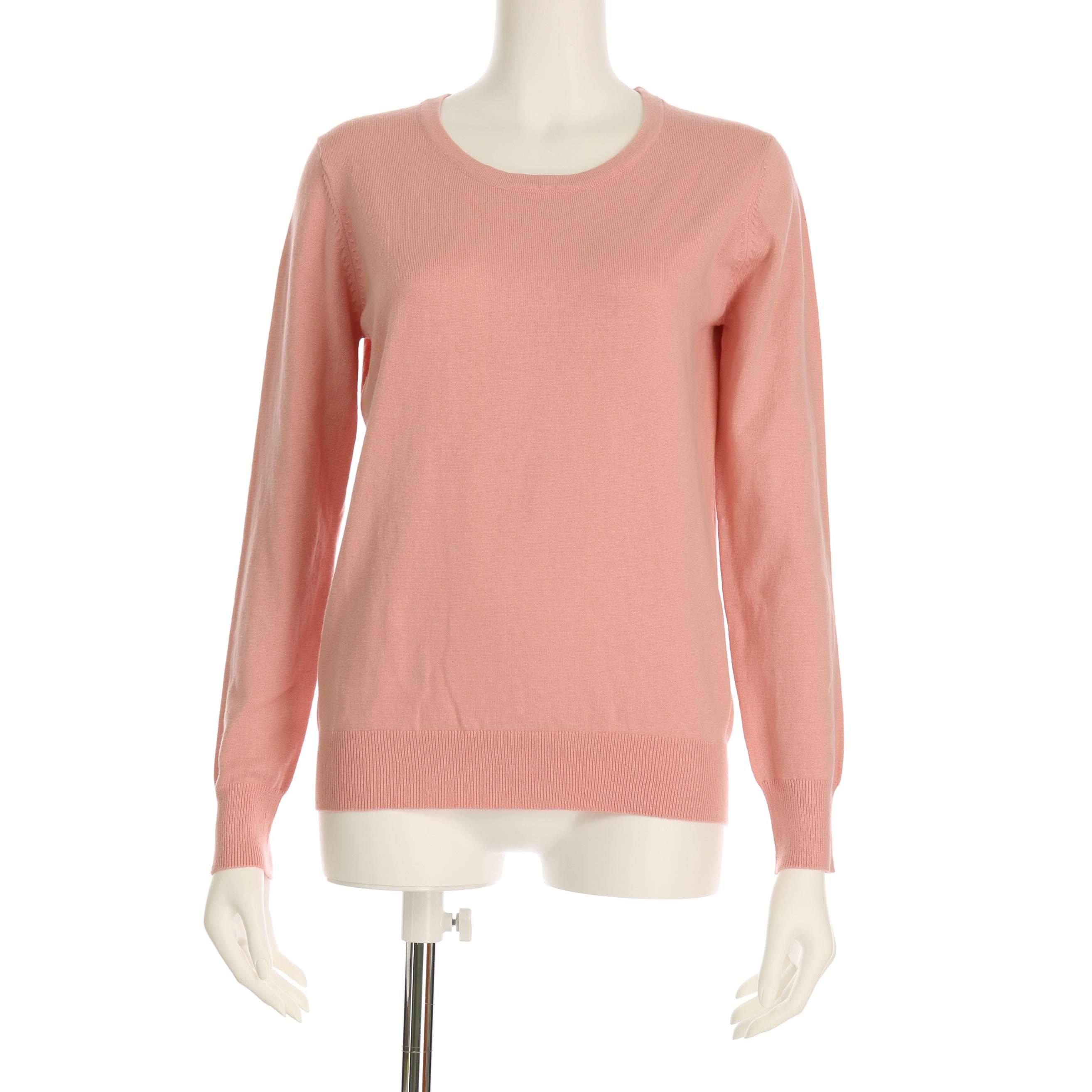 綿混合クルーネックニット