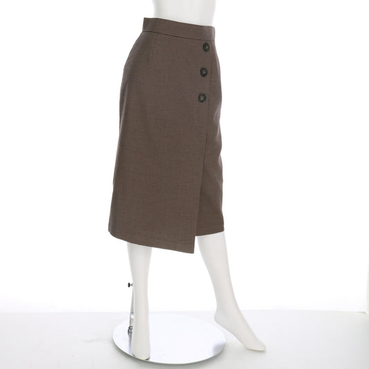 T/Rチェックラップ風タイトスカート