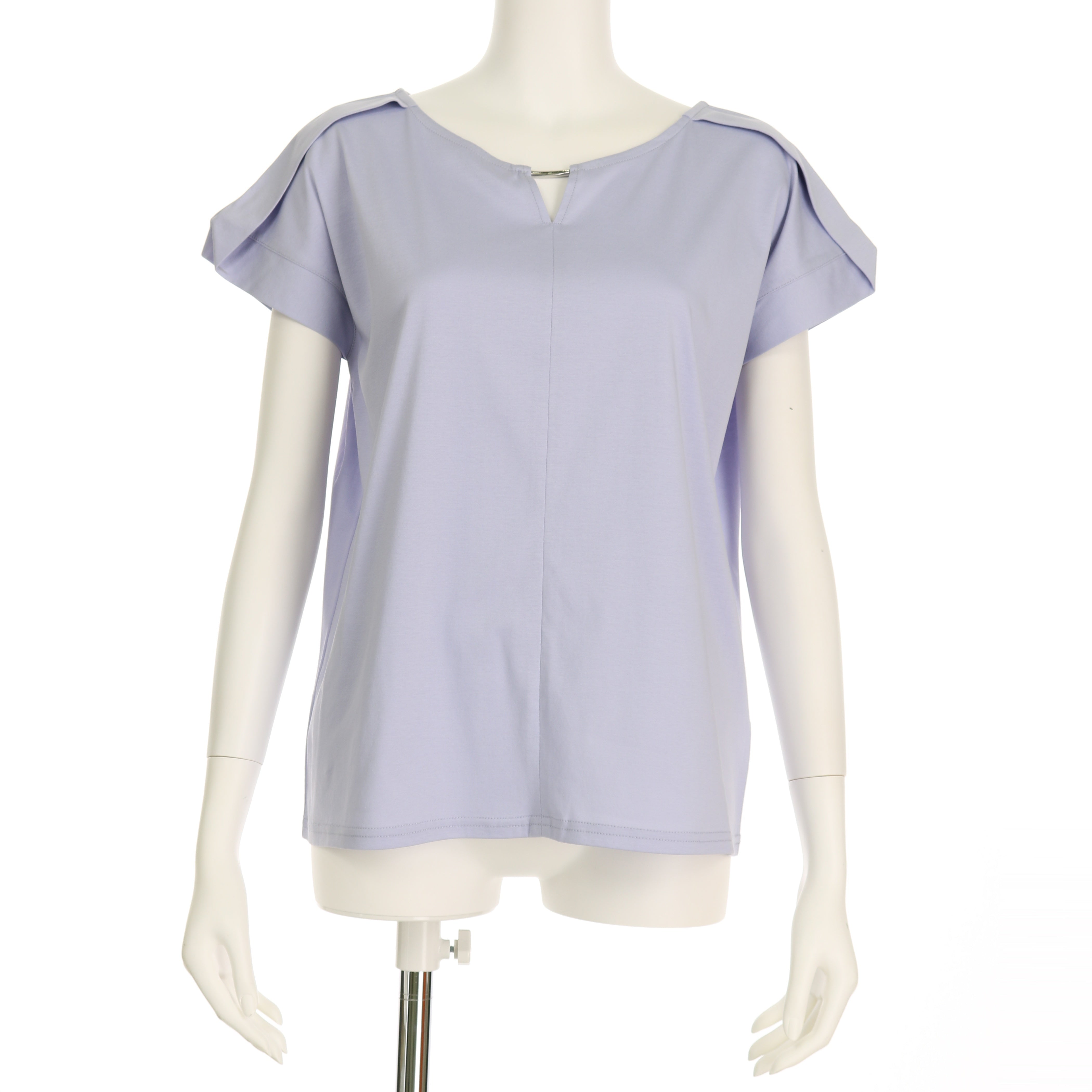 オープンフロントネックカットソー