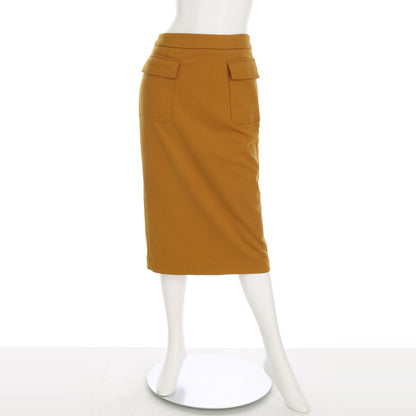 サイドポケットデザインバックプリーツ切り替えタイトスカート