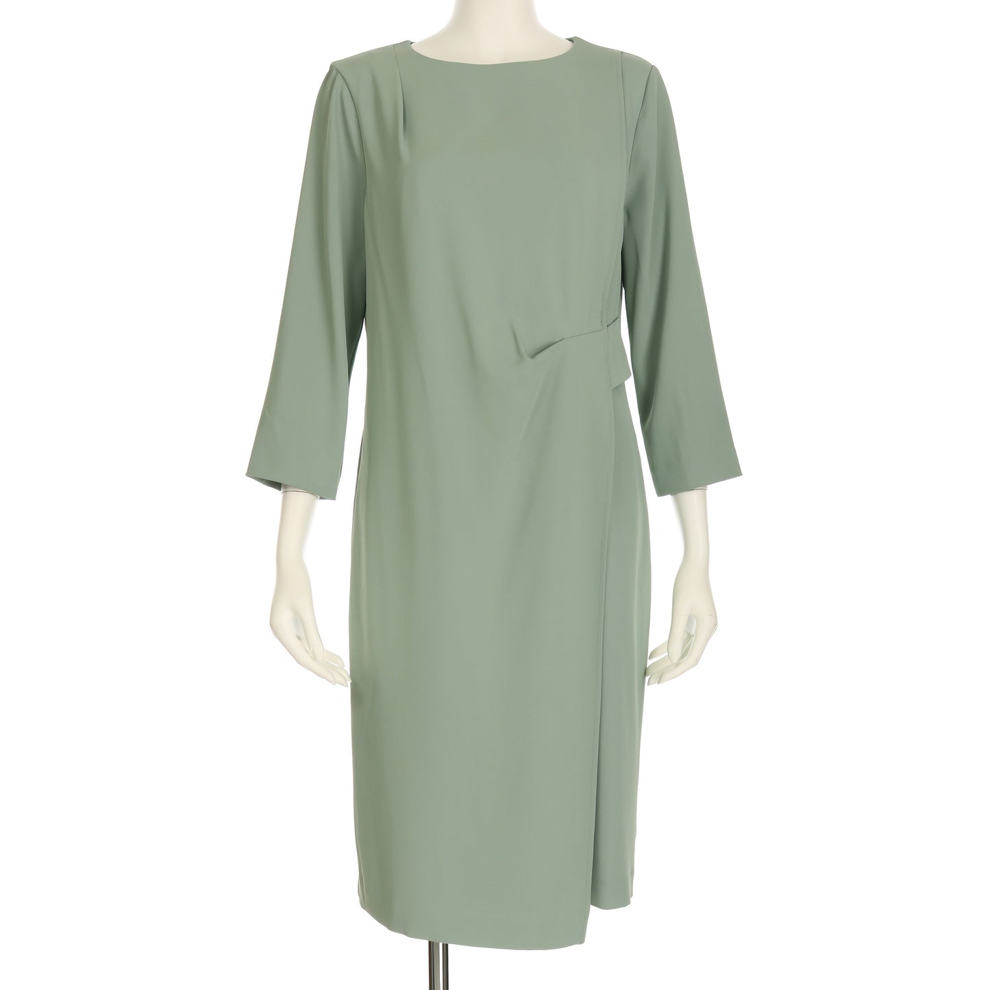 ウエストデザインラップ風ワンピース