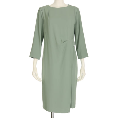 ウエストデザインラップ風ワンピース