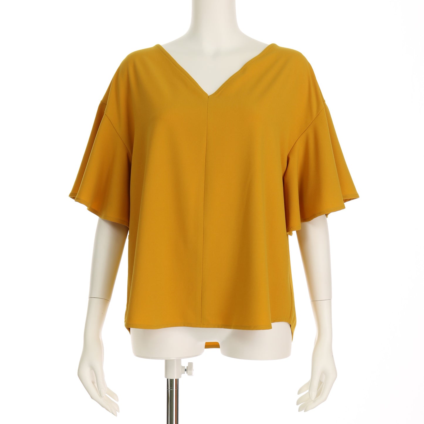 フレアスリーブVネックブラウス