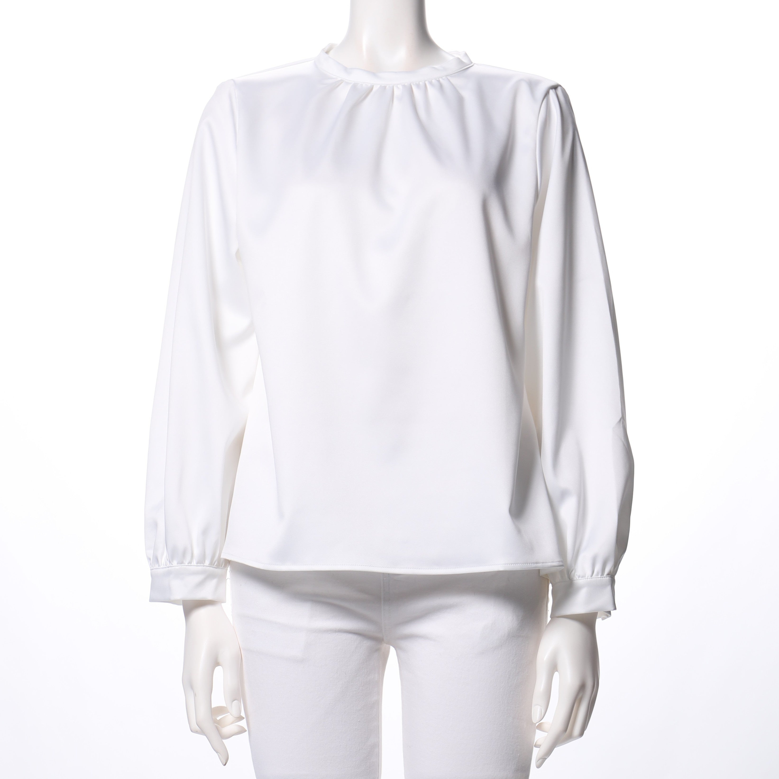 ギャザーネックブラウス