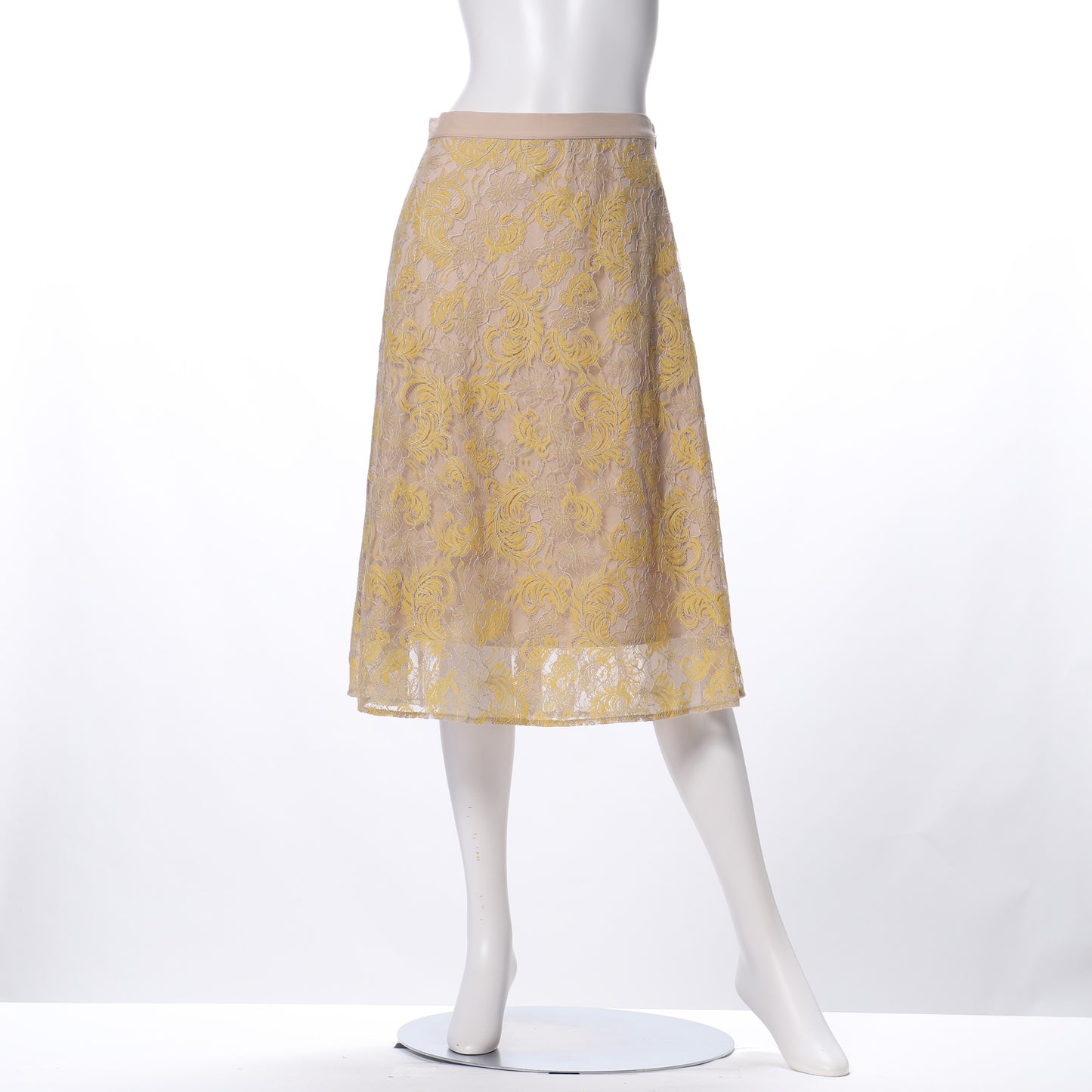 レース透け感フレアスカート