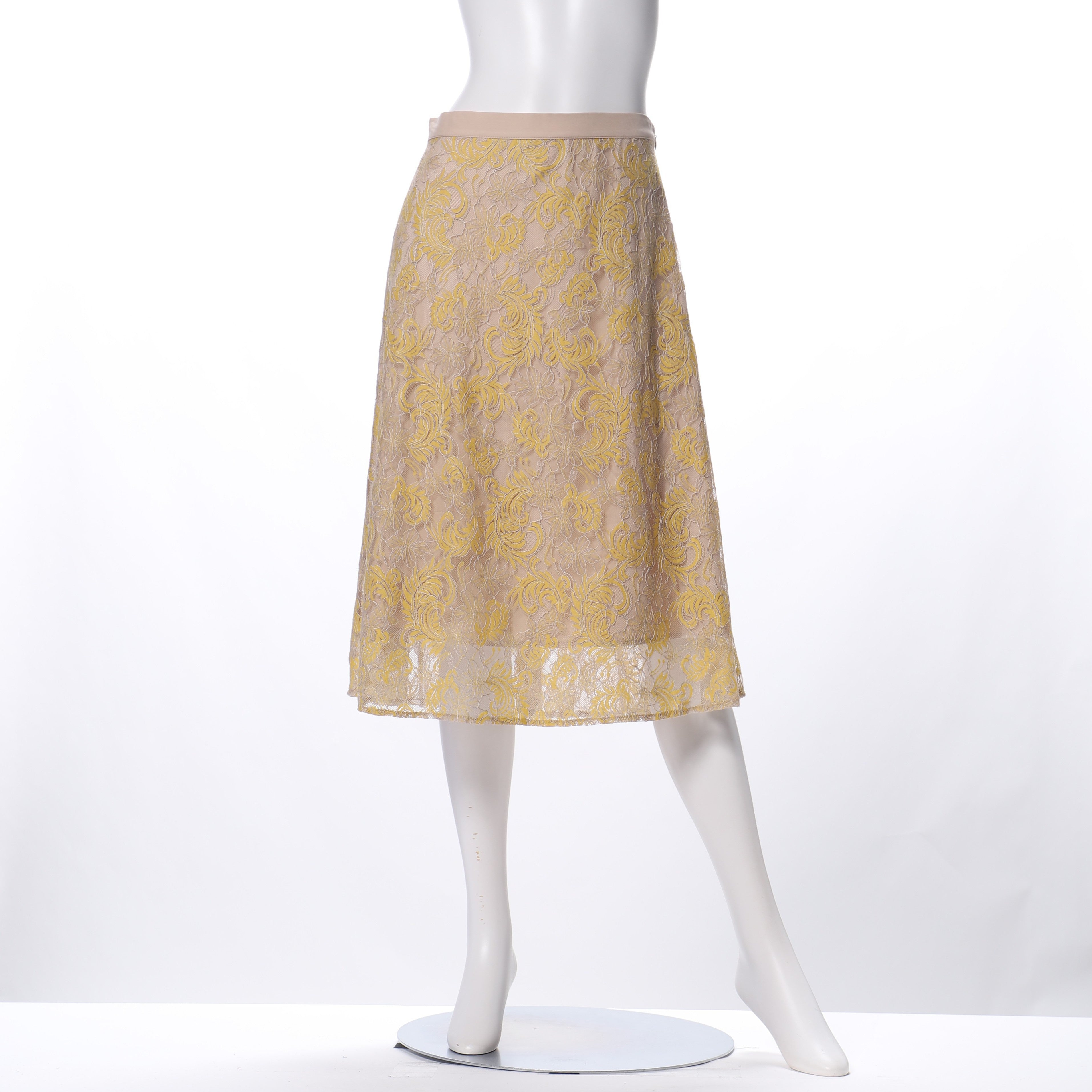 レース透け感フレアスカート