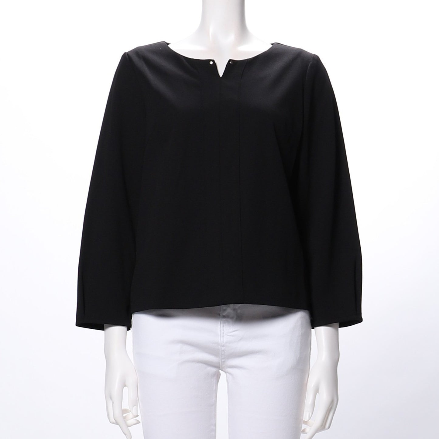 スタッズ付きオープンフロントブラウス