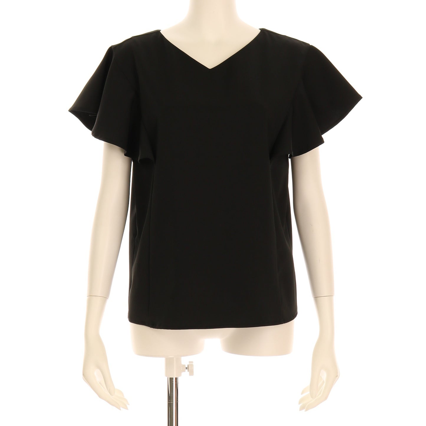 Vネックフレア袖ブラウス