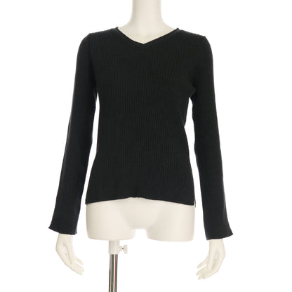 Vネックワイドスリーブニット