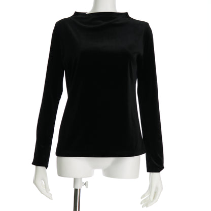 針抜きベロアオフネックカットソー