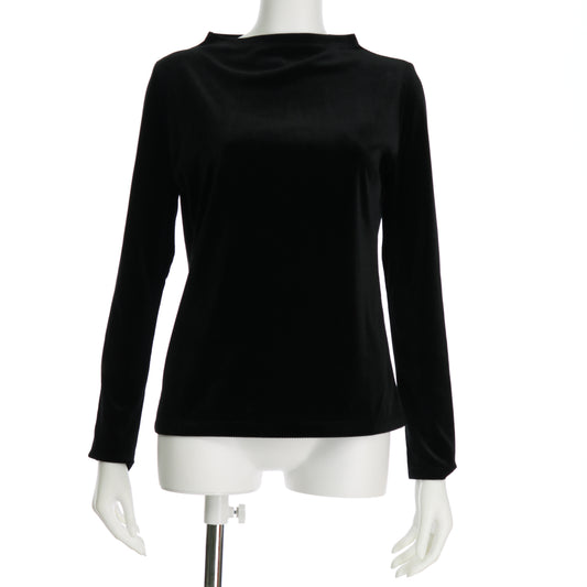 針抜きベロアオフネックカットソー