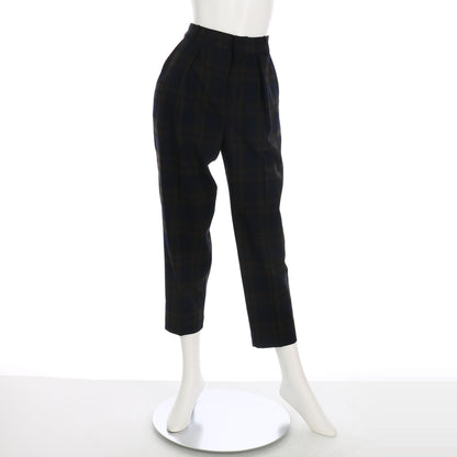 チェック柄テーパードパンツ