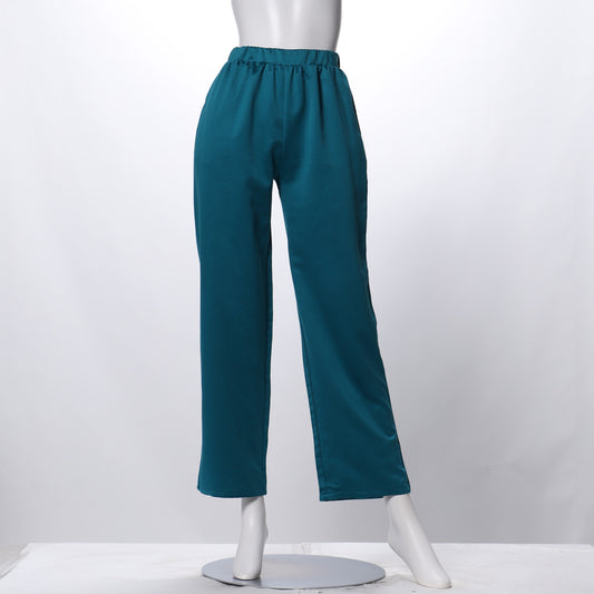 マットサテンカラーストレートパンツ