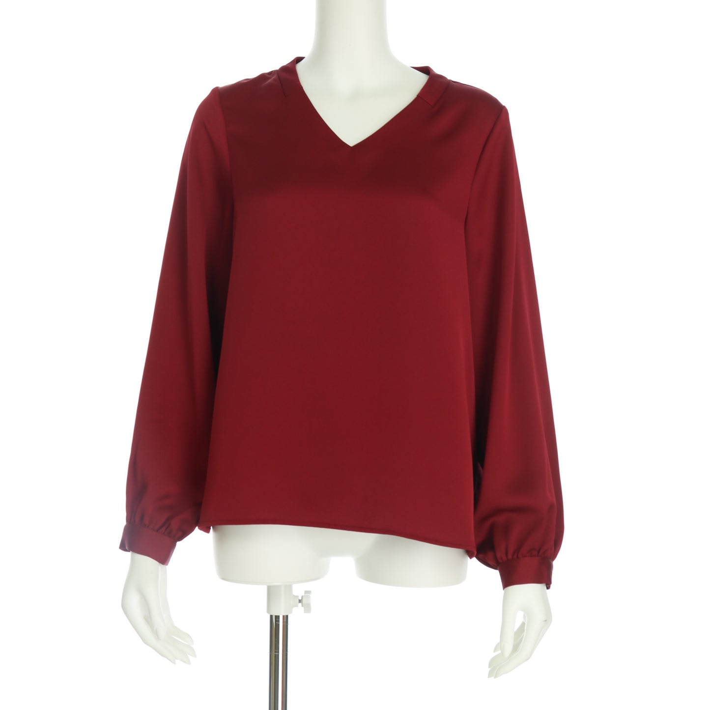 襟元切り替えVネックブラウス