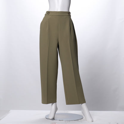ハイストレッチカルゼワイドパンツ
