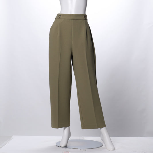 ハイストレッチカルゼワイドパンツ