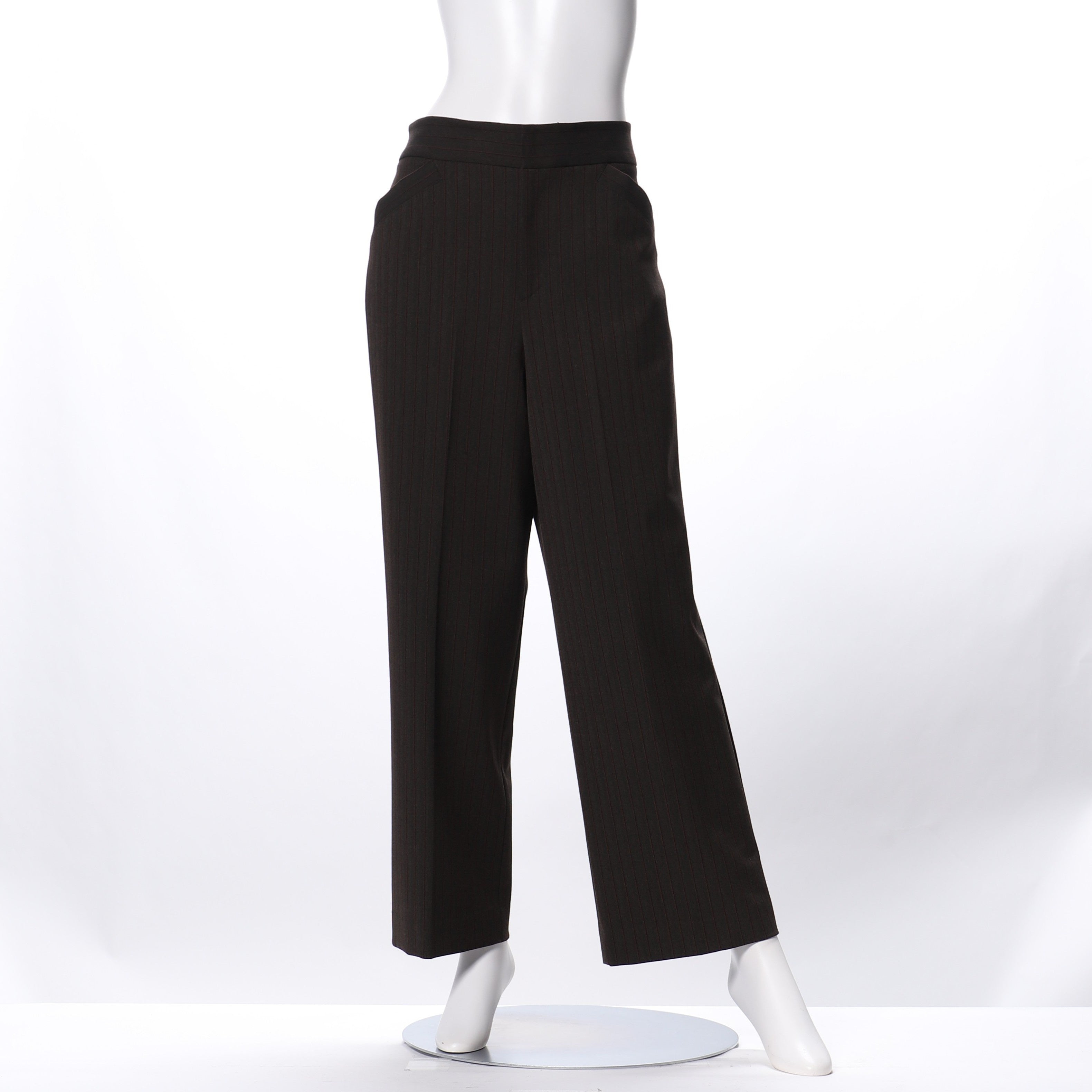 クラシックストライプストレートパンツ