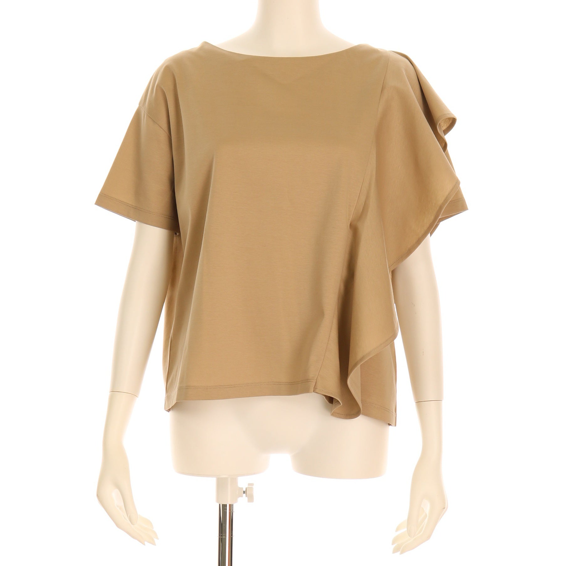 アシンメトリーフリルカットソー