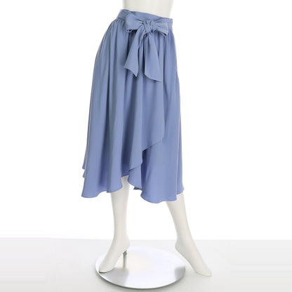 リボンベルト付きフレアスカート