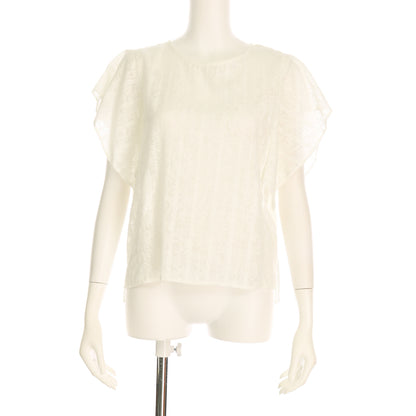 花柄透かしブラウス